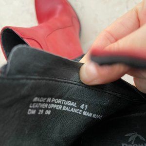 Red Round Toe Short Boots Size 41 (10M)